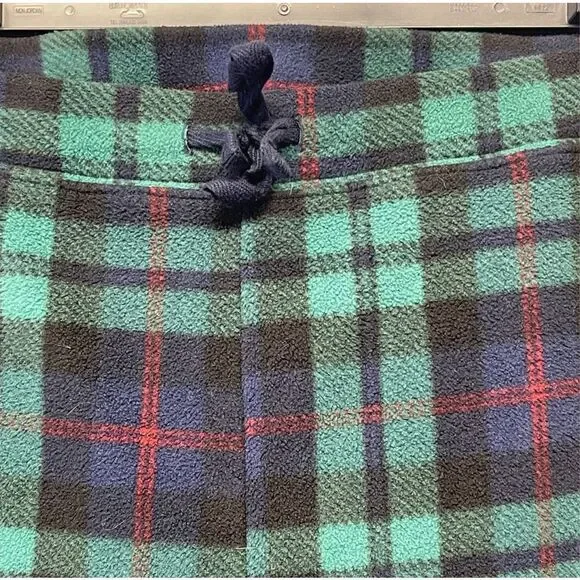 OLD NAVY Men's Christmas Pajama Set 4X Santa Green Plaid T-Shirt & Fleece Pants - Picture 10 of 14